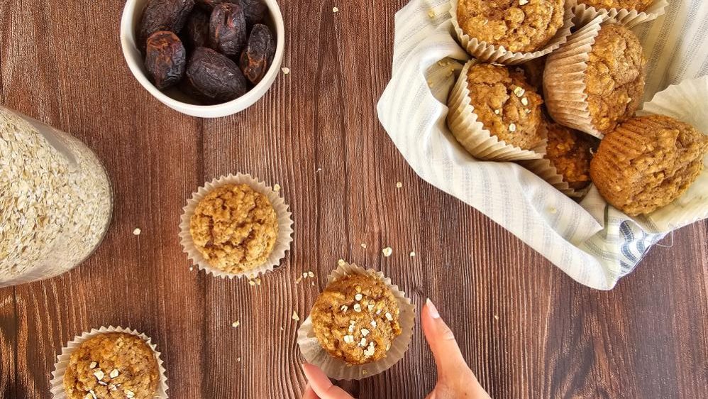 Muffin à l’avoine et à la purée de dattes