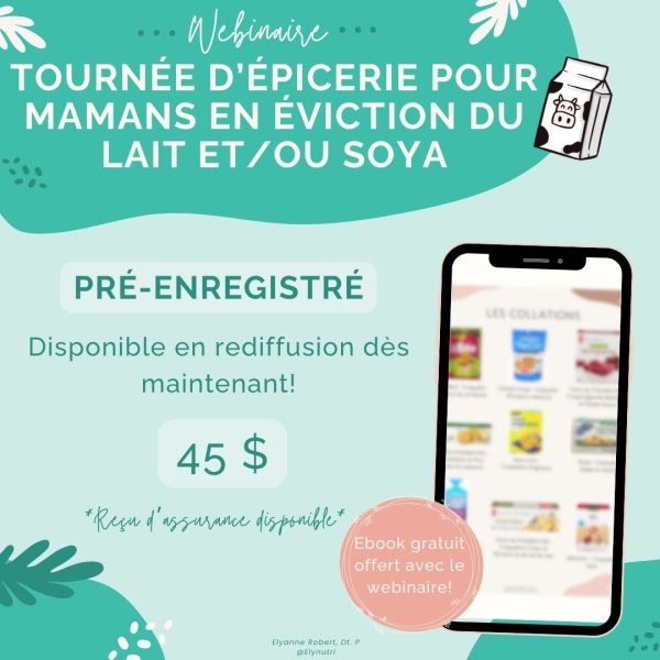 Tournée d'épicerie sans lait ni soya (webinaire)