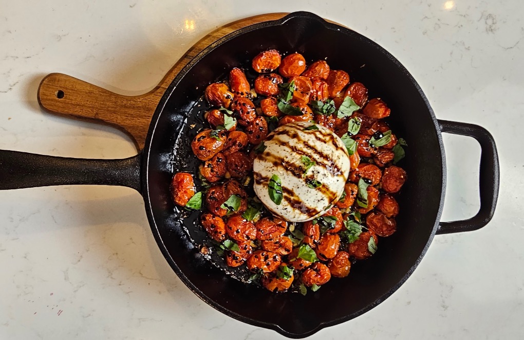 Burrata aux tomates confites